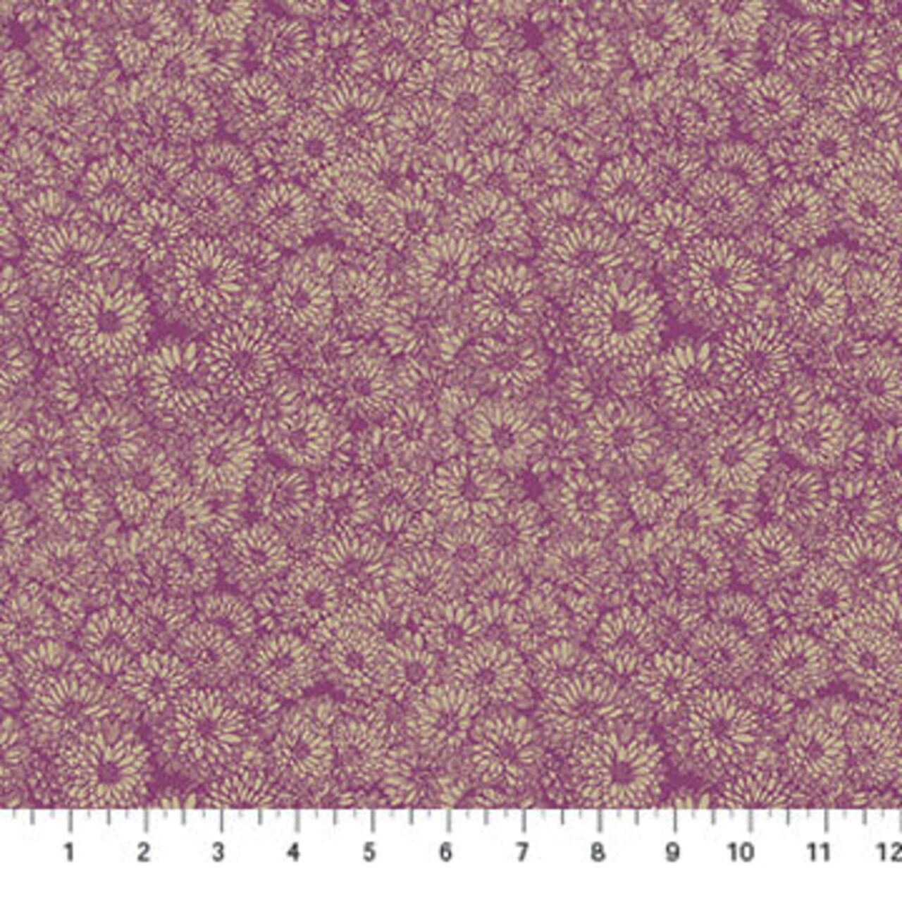 Fabric Northcott Anna Maria Mauve Mums Indelible by the Quarter Yard AMT1002-84V